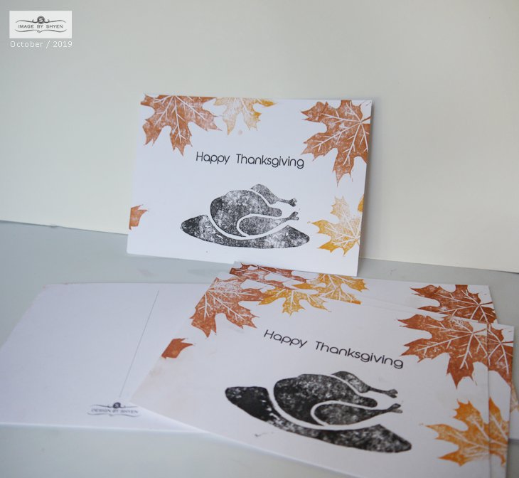 Thanksgiving postcard set/5pc