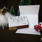 Handmade Christmas card set/5pc