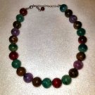 Large Multi Color Beaded Necklace Vintage