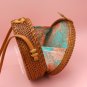 Shell Round Handwoven, Brown Handwoven Round Rattan Bag Bali, Eco Friendly Bag, Natural Bag.