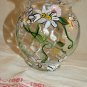 Daisy Fluted candle holder hand painted Wedding centerpeice teacher gift