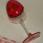 Naughty red hand painted wine glass funny wine glass
