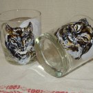 Wolf candle holder set of 2, wolf rocks glasses, hand painted, werewolf lover