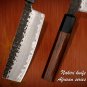 Handmade Nakiri Knife 3 layers Japanese AUS10 steel Kitchen Knives Vegetables