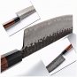 Handmade Nakiri Knife 3 layers Japanese AUS10 steel Kitchen Knives Vegetables