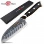 Santoku Knife 5 Inch vg10 Japanese Damascus Steel Kitchen Knives Chef Cooking