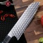 Handmade Damascus Chef Knife 110 layers Damascus Steel Kitchen Tools Santoku PRO