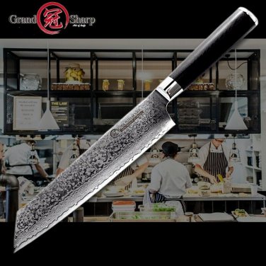 Chef Knife Damascus Kiritsuke 210mm VG10 Japanese Steel Master Chef Kitchen Tool