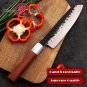 Hand forged Santoku Knife 7 inch High Carbon Steel Chef Kitchen Knives Slicing
