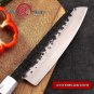 Hand forged Santoku Knife 7 inch High Carbon Steel Chef Kitchen Knives Slicing
