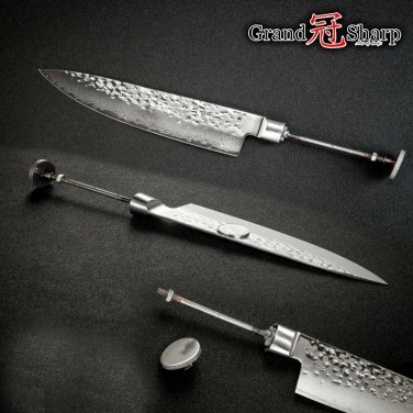 Chef Knife Blank Blade Japanese Damascus Stainless Steel 7.5 Inch Cooking Tools