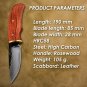 Hunting Knife Fixed Blade Tactical Outdoor Camping BBQ Tools Leather Scabbard