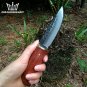 Hunting Knife Fixed Blade Tactical Outdoor Camping BBQ Tools Leather Scabbard