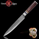 Slicing Knife 8 Inch vg10 Japanese Damascus Steel Carving Kitchen Knives Tools