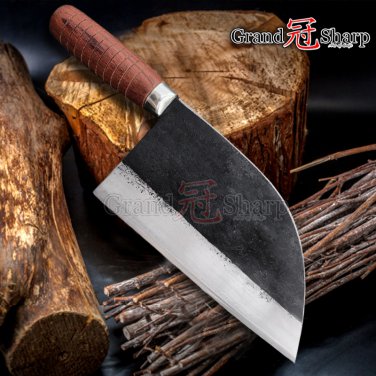 Handmade Traditional Chinese Forged Cleaver Chef Kitchen Knife Slicing Meat Tool