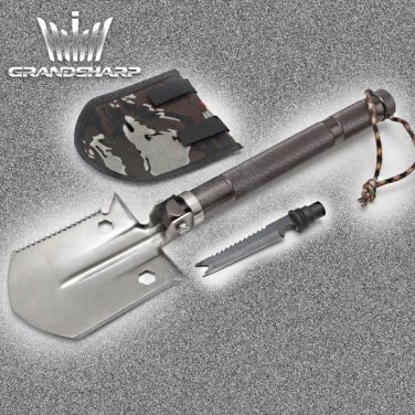Tactical Shovel  knife bottle opener fire stick whistle camping survival tools