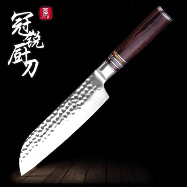Santoku Knife 6.7 Inch  vg10 Japanese Damascus Steel Chef's Sushi Kitchen Knives