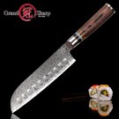 7 Inch Santoku Knife vg10 Japanese Damascus Steel Professional Kitchen Knives