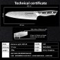 Knife Set 2-Piece Chef Santoku Kitchen Knives Japanese Damascus Blue G10 Handle