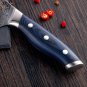 Knife Set 2-Piece Chef Santoku Kitchen Knives Japanese Damascus Blue G10 Handle
