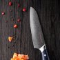Knife Set 2-Piece Chef Santoku Kitchen Knives Japanese Damascus Blue G10 Handle