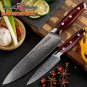 2 pcs Knife Set Damascus Japanese Stainless Steel Chef Utility Kitchen Knives