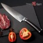 Chef Knife vg10 Japanese Damascus Stainless Steel Black Pakka Handle Kitchen NEW