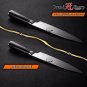 Chef Knife vg10 Japanese Damascus Stainless Steel Black Pakka Handle Kitchen NEW