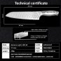 knife Set 3 Pcs Chef Santoku Knife Japanese Damascus Steel Kitchen Knives Sheath