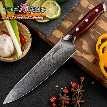Chef Knife 8 Inch Japanese Damascus Steel Pro SERIES Kitchen Cutlery Gift Box