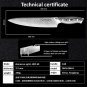 Kitchen Knife Set 2 pcs Chef's Knives Japanese Damascus Steel Blue Handle Tools