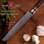 3 pcs Chef Knife Set vg10 Japanese Damascus Steel Santoku Bread Boning Knife