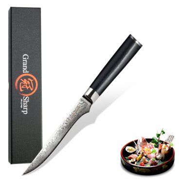 Boning Knife 5.9" Japanese Damascus Stainless Steel Kitchen Knives Butcher PRO