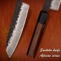 Santoku Knife Hand Forged Kitchen Knives 7 inch 3 layers Japanese AUS10 Steel