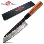 Santoku Knife Hand Forged Kitchen Knives 7 inch 3 layers Japanese AUS10 Steel