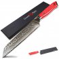 Damascus Kiritsuke Chef's Knife 220 mm Japanese Stainless Steel Hammered Blade
