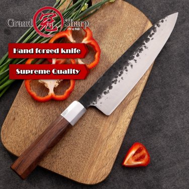 Handmade Chef Knife Japanese Kitchen Knives 4cr13 Steel Gyuto PRO Slicing Tools