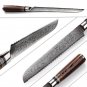 Damascus Kitchen Knives vg10 Japanese Damascus Steel Bread Knife Cake Bakery NEW
