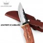 Hunting Knife Fixed Blade Tactical Outdoor Camping BBQ Tools Leather Scabbard