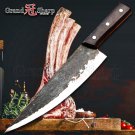 Traditional Chinese Knife Handmade Clad Steel Kitchen Knives Chef Slicing Knife
