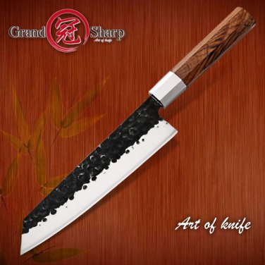 Kiritsuke Knife Handmade Chef Kitchen Knives Wood Handle Cooking Tools Pro