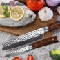 Knife Set 2 pcs Santoku Paring Knife vg10 Japanese Damascus Kitchen Knives Fruits Vegetables Slicing