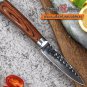Knife Set 2 pcs Santoku Paring Knife vg10 Japanese Damascus Kitchen Knives Fruits Vegetables Slicing