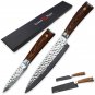 Damascus Knife Set 2 pcs Chef Paring Knife vg10 Japanese Damascus Stainless Steel Kitchen Knives