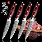 Steak Knife Set 4 pcs Damascus Kitchen Knives vg10 Japanese Damascus Steel Utility Knives