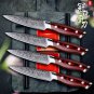 Steak Knife Set 4 pcs Damascus Kitchen Knives vg10 Japanese Damascus Steel Utility Knives
