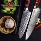 Knife Set 2-Piece Damascus Kitchen Knives Chef Santoku Knife Japanese Damascus Stainless Steel vg10