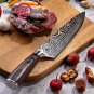 Chef knife high carbon stainless steel sanding laser Damascus pattern kitchen knives