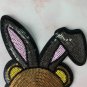 Cartoon large sequin animal bear sequin patch, sequin letter patch jacket supplies, t-shirt