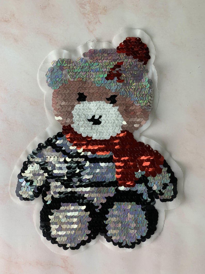 beautiful bear sequin patch Sequin PatchT-Shirt Sequin Applique